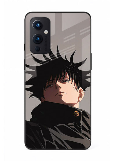 megumi jjk portrait dark anime art OnePlus 9 Pro glass cover stylish shadow character case
