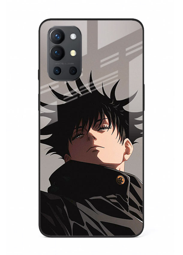 megumi jjk portrait dark anime art OnePlus 9R glass cover stylish shadow character case
