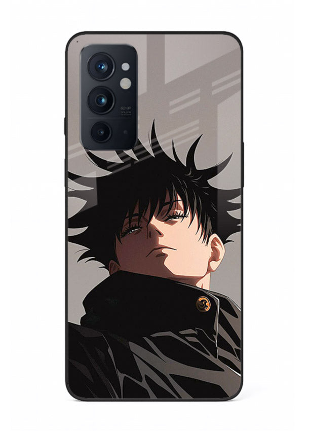 megumi jjk portrait dark anime art OnePlus 9RT glass cover stylish shadow character case
