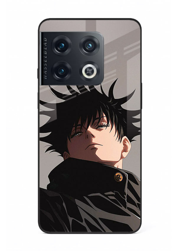 megumi jjk portrait dark anime art OnePlus 10 Pro glass cover stylish shadow character case