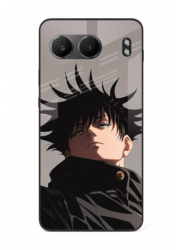 megumi jjk portrait dark anime art OnePlus Nord 4 glass cover stylish shadow character case