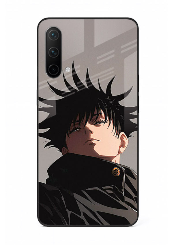megumi jjk portrait dark anime art OnePlus Nord CE 5G glass cover stylish shadow character case