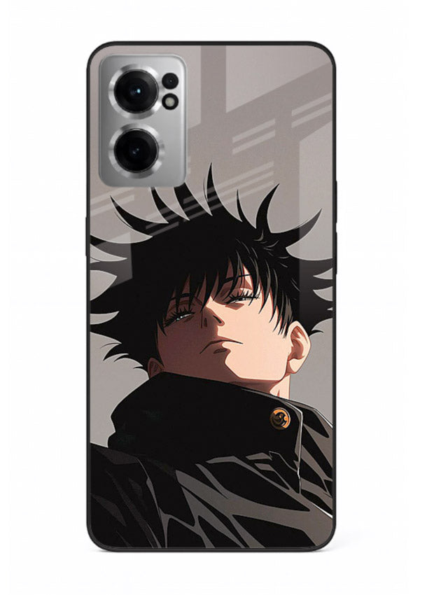 megumi jjk portrait dark anime art OnePlus Nord CE2 5G glass cover stylish shadow character case