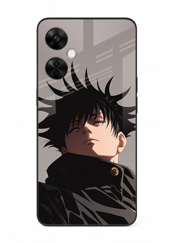 megumi jjk portrait dark anime art OnePlus Nord CE3 Lite glass cover stylish shadow character case