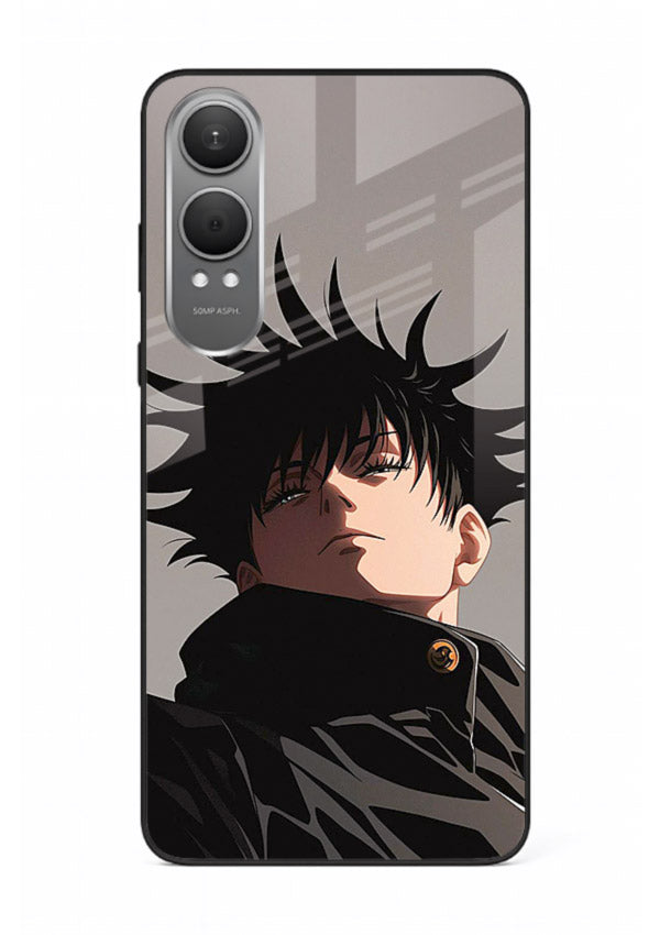 megumi jjk portrait dark anime art OnePlus Nord CE4 Lite glass cover stylish shadow character case