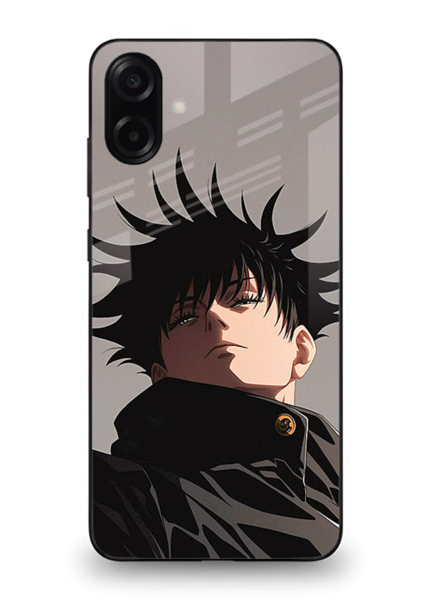 megumi jjk portrait dark anime art Samsung A06 5G glass cover stylish shadow character case