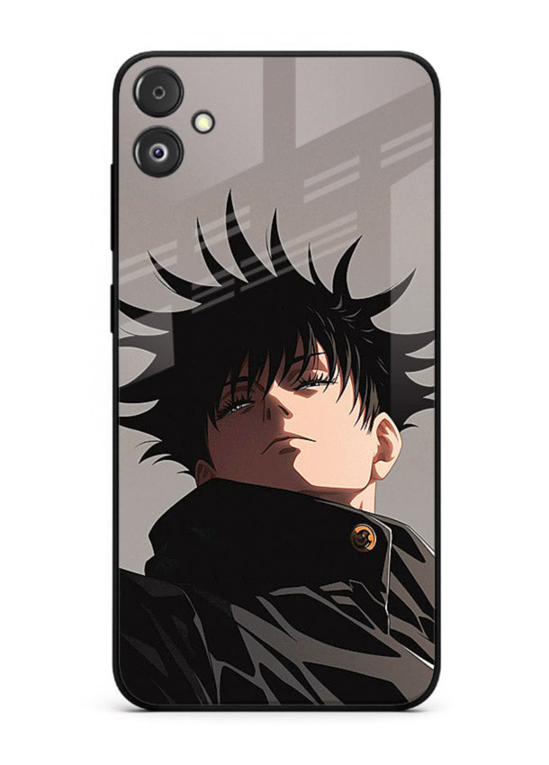 megumi jjk portrait dark anime art Samsung F05 5G glass cover stylish shadow character case