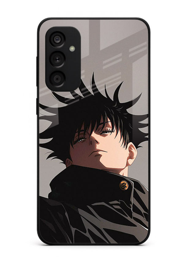 megumi jjk portrait dark anime art Samsung M13 4G glass cover stylish shadow character case