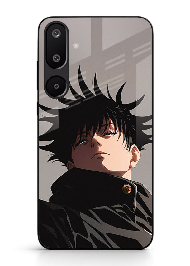 megumi jjk portrait dark anime art Samsung M16 5G glass cover stylish shadow character case