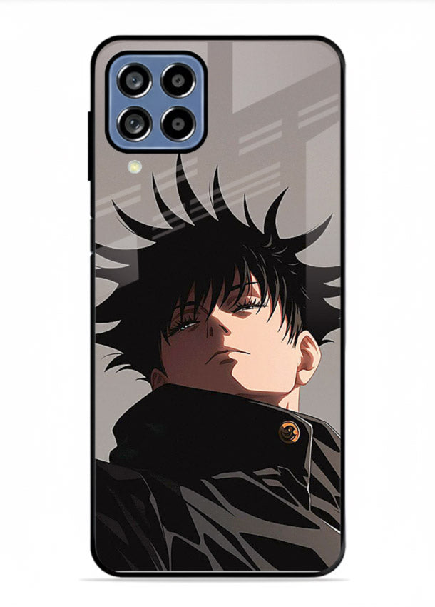megumi jjk portrait dark anime art Samsung F22 4G glass cover stylish shadow character case