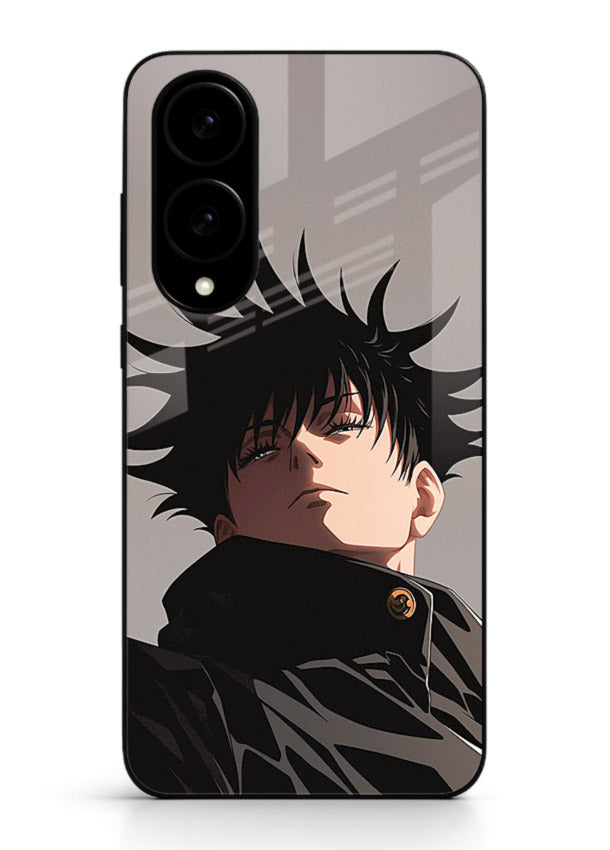 megumi jjk portrait dark anime art Samsung S25 Edge glass cover stylish shadow character case