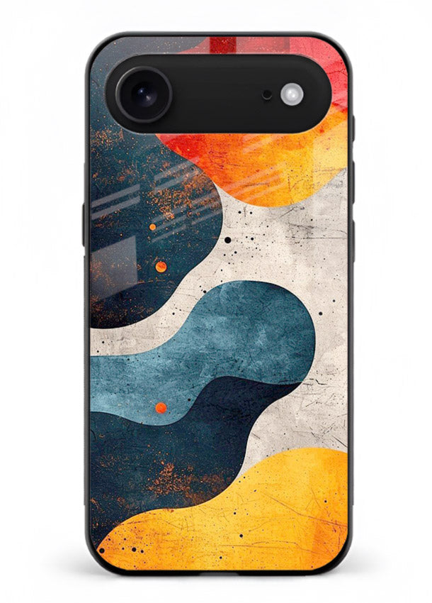 Midnight Sky Shapes dark abstract pattern iphone 17 air glass back cover