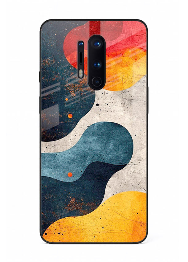 Midnight Sky Shapes dark abstract pattern OnePlus 8 Pro glass back cover