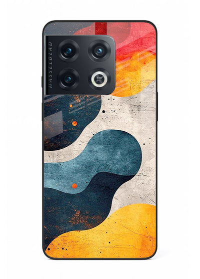 Midnight Sky Shapes dark abstract pattern OnePlus 10 Pro glass back cover