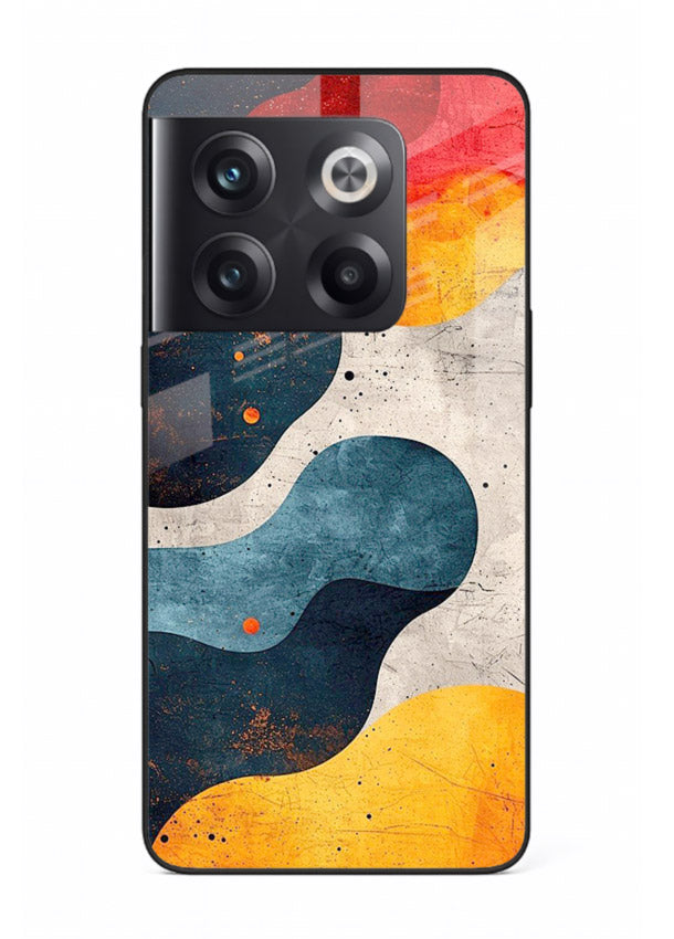 Midnight Sky Shapes dark abstract pattern OnePlus 10T glass back cover