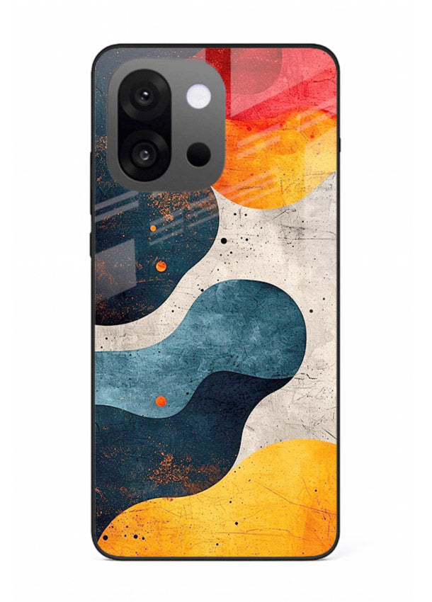 Midnight Sky Shapes dark abstract pattern OnePlus 13s glass back cover