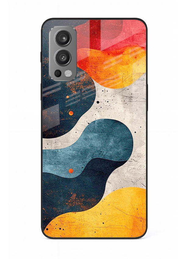 Midnight Sky Shapes dark abstract pattern OnePlus Nord 2 glass back cover