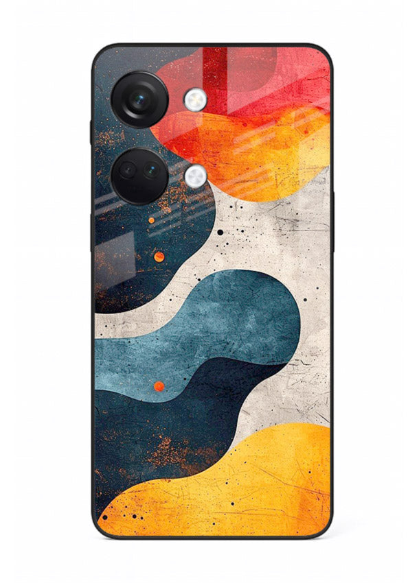 Midnight Sky Shapes dark abstract pattern OnePlus Nord 3 glass back cover