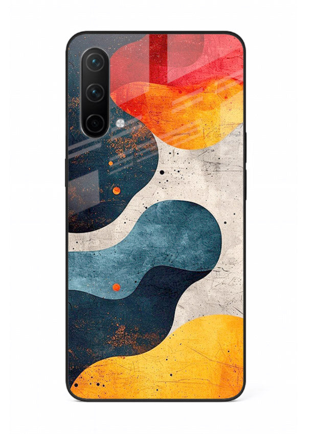 Midnight Sky Shapes dark abstract pattern OnePlus Nord CE 5G glass back cover