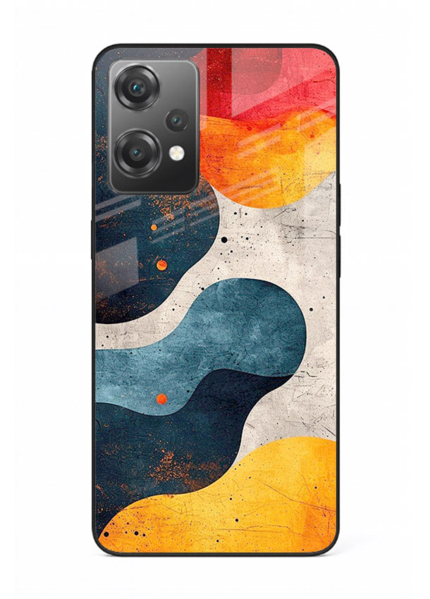 Midnight Sky Shapes dark abstract pattern OnePlus Nord CE2 Lite 5G glass back cover