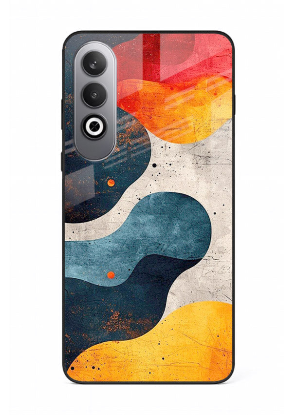 Midnight Sky Shapes dark abstract pattern OnePlus Nord CE4 glass back cover