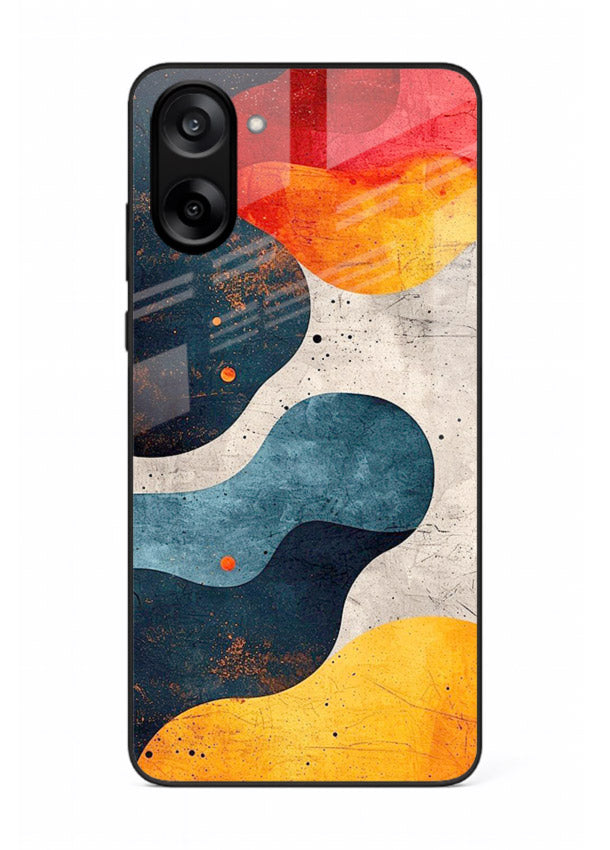 Midnight Sky Shapes dark abstract pattern OnePlus Nord CE5 glass back cover