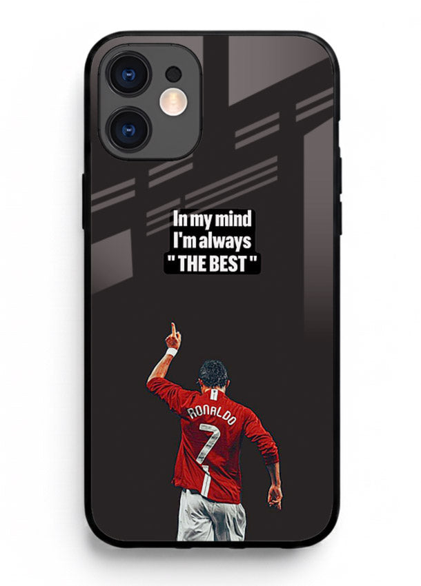 Motivational number seven football artwork on premium tempered glass iPhone 11 back cover
