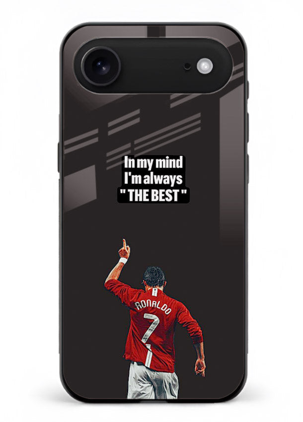 Motivational number seven football artwork on premium tempered glass iPhone 17 Air back cover