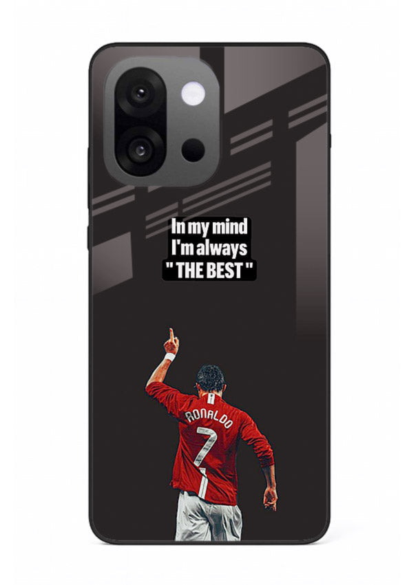 Motivational number seven football artwork on premium tempered glass OnePlus 13s back cover