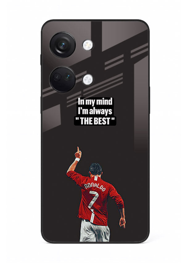 Motivational number seven football artwork on premium tempered glass OnePlus Nord 3 back cover