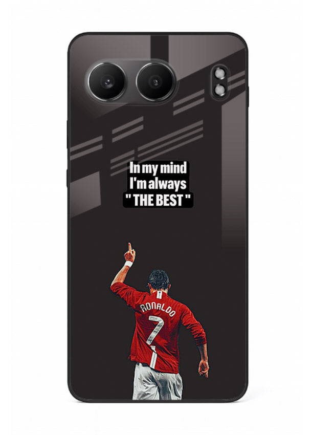 Motivational number seven football artwork on premium tempered glass OnePlus Nord 4 back cover