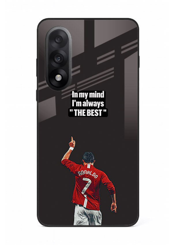 Motivational number seven football artwork on premium tempered glass OnePlus Nord 5 back cover