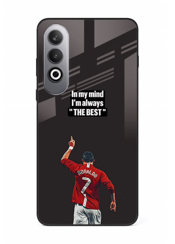 Motivational number seven football artwork on premium tempered glass OnePlus Nord CE4 back cover