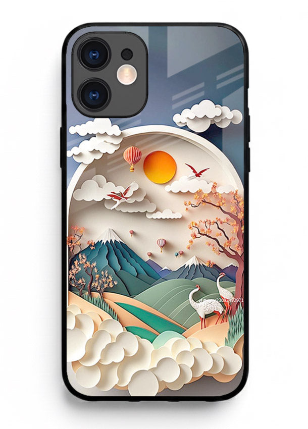 Miniature Scenic World tiny landscape artwork iphone 11 glass back cover