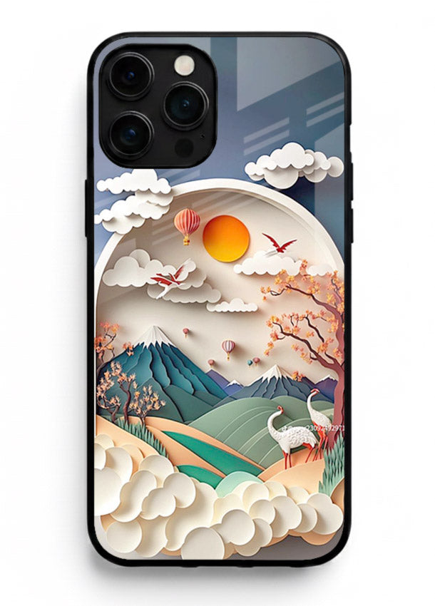 Miniature Scenic World tiny landscape artwork iphone 11 pro max glass back cover