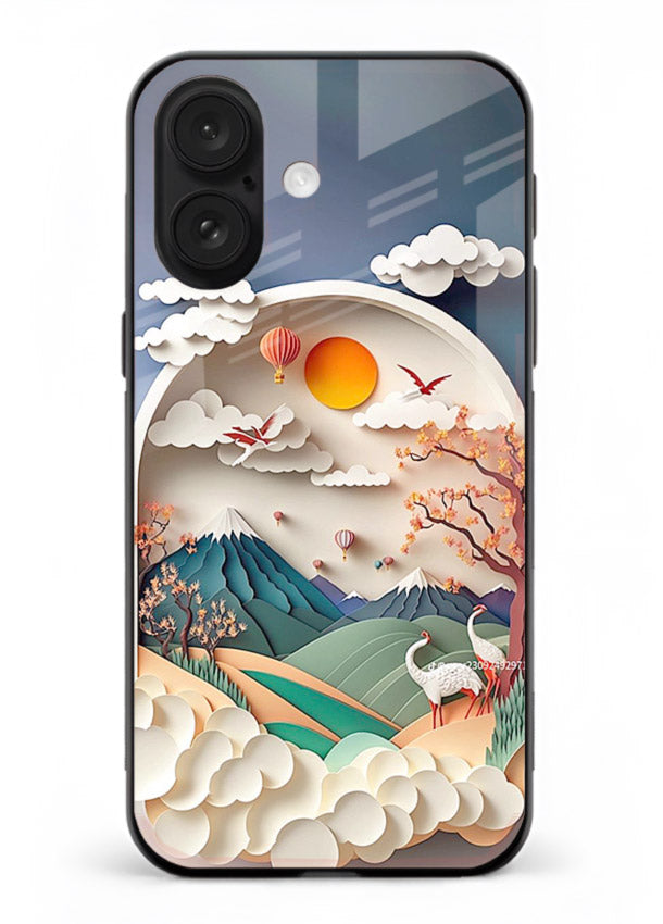 Miniature Scenic World tiny landscape artwork iphone 17 glass back cover