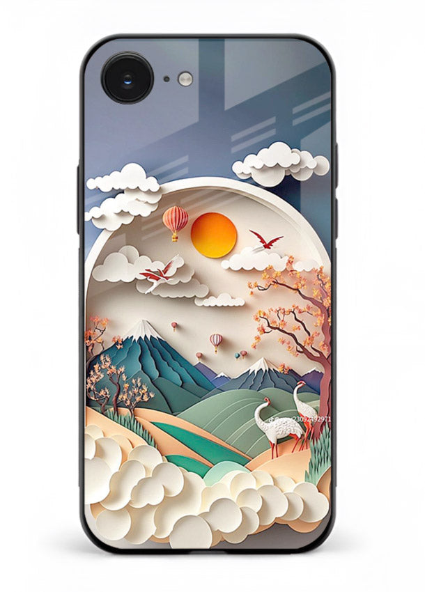 Miniature Scenic World tiny landscape artwork iphone 16e glass back cover