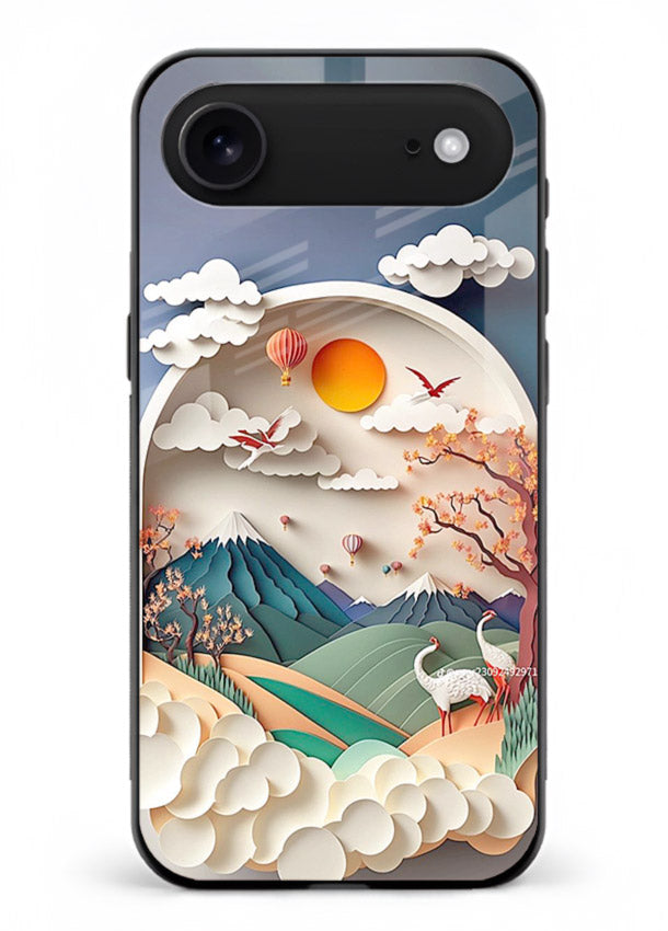 Miniature Scenic World tiny landscape artwork iphone 18 air glass back cover
