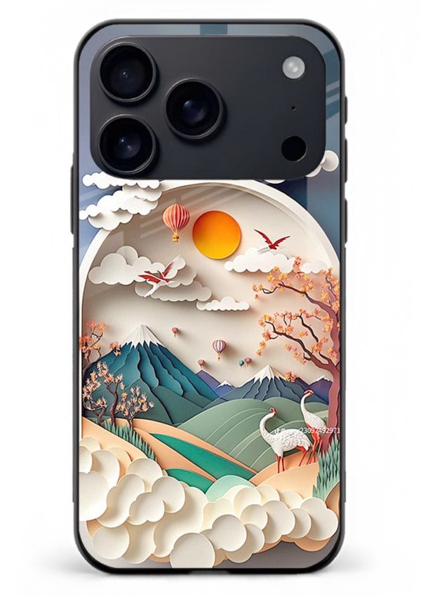 Miniature Scenic World tiny landscape artwork iphone 18 pro max glass back cover