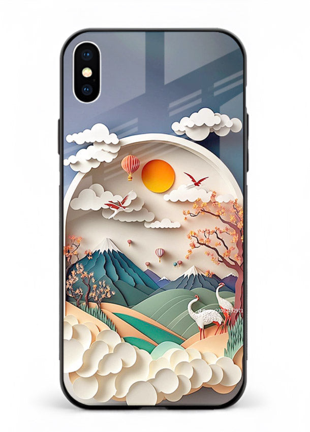 Miniature Scenic World tiny landscape artwork iphone xs max glass back cover