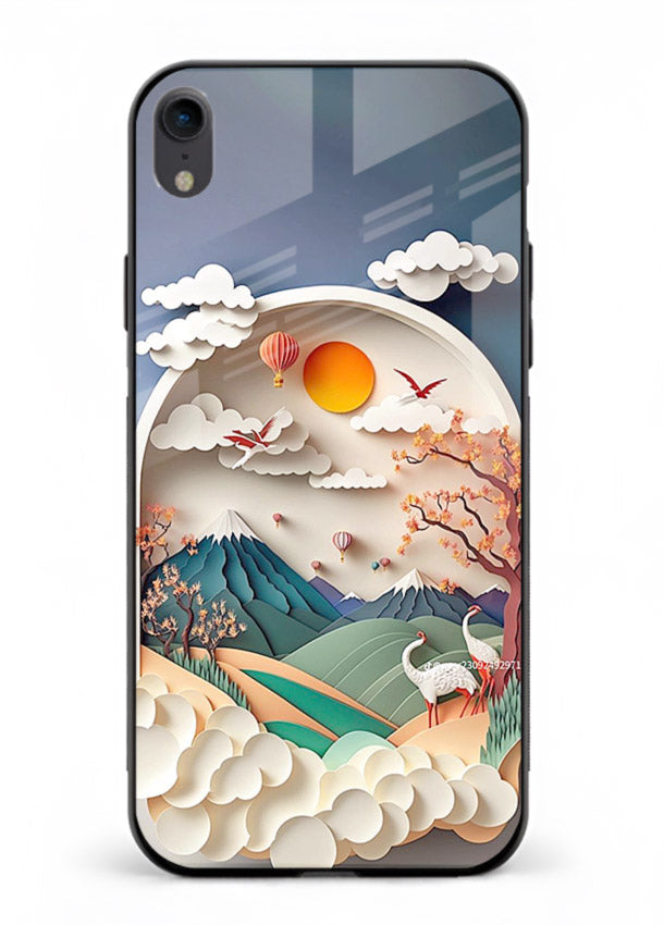 Miniature Scenic World tiny landscape artwork iphone xr glass back cover