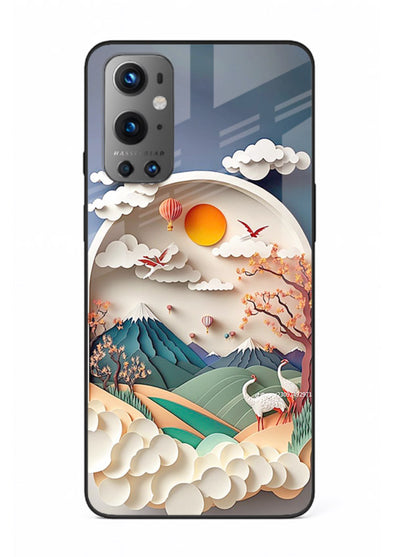 Miniature Scenic World tiny landscape artwork OnePlus 9 glass back cover
