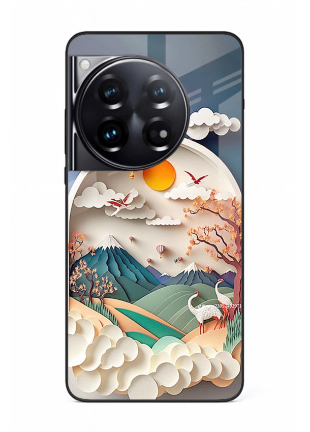 Miniature Scenic World tiny landscape artwork OnePlus 12 glass back cover