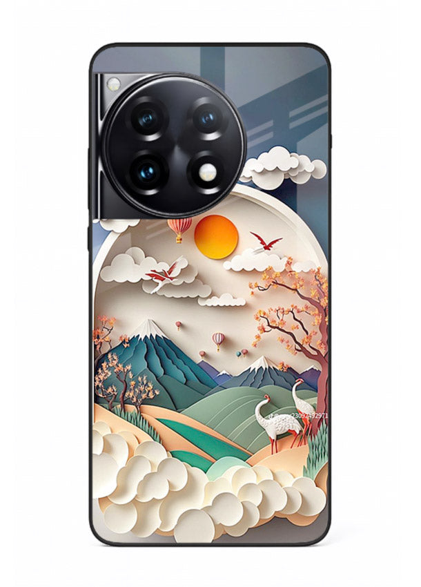 Miniature Scenic World tiny landscape artwork OnePlus 12R glass back cover