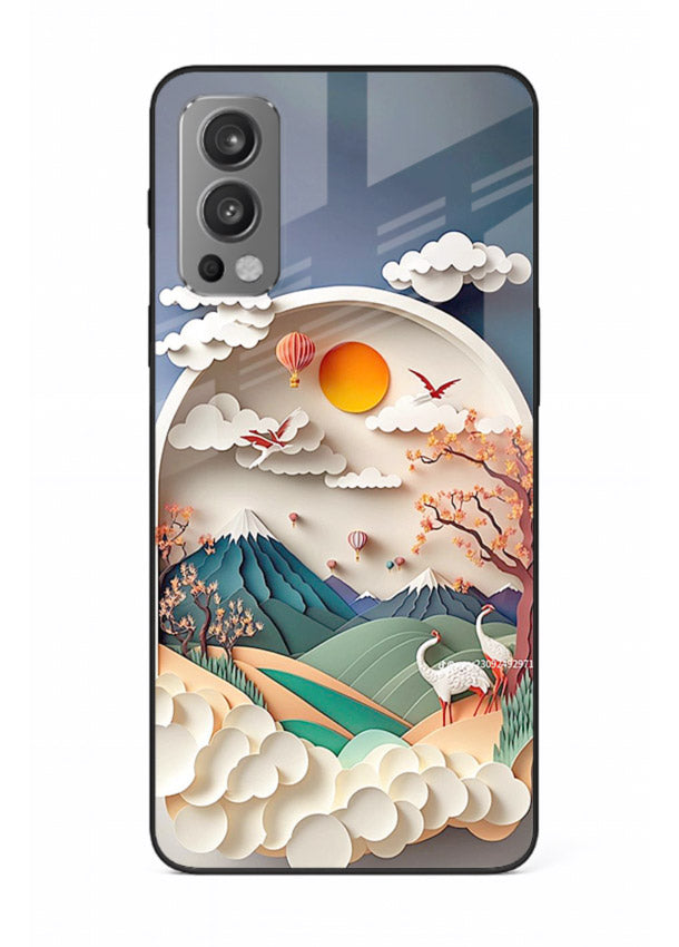 Miniature Scenic World tiny landscape artwork OnePlus Nord 2 glass back cover