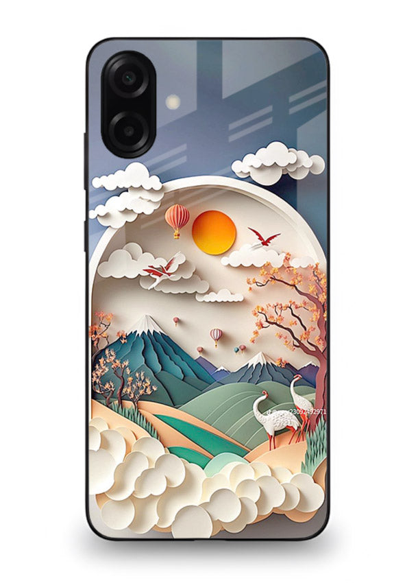 Miniature Scenic World tiny landscape artwork Samsung A06 5G glass back cover