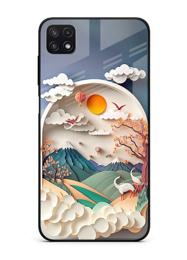 Miniature Scenic World tiny landscape artwork Samsung F42 5G glass back cover