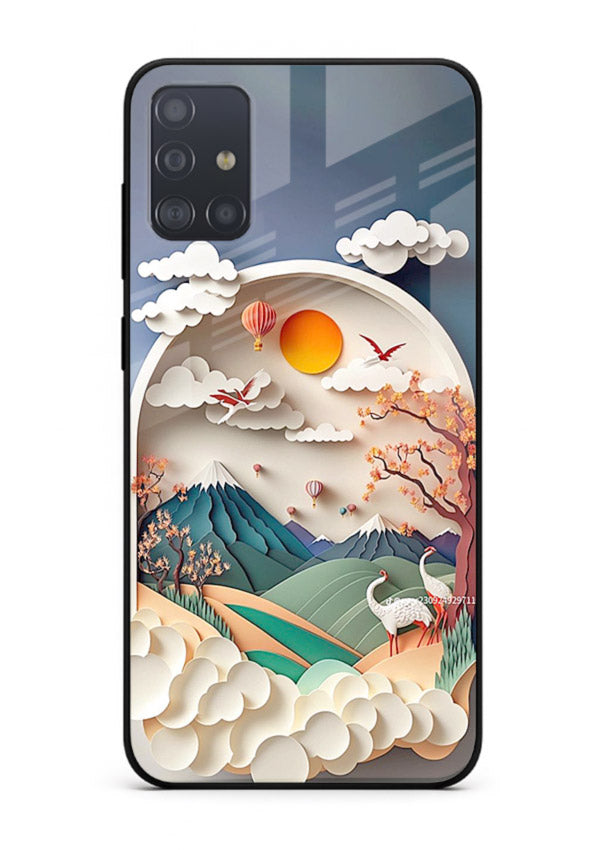 Miniature Scenic World tiny landscape artwork Samsung A71 glass back cover