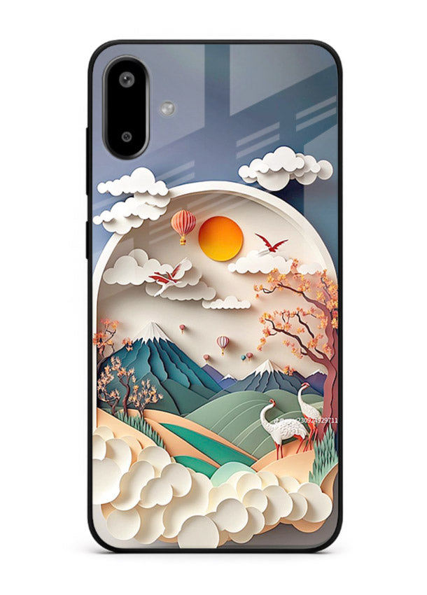 Miniature Scenic World tiny landscape artwork Samsung F06 5G glass back cover