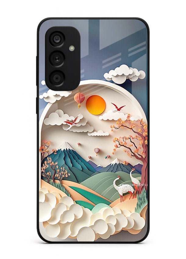 Miniature Scenic World tiny landscape artwork Samsung A14 5G glass back cover